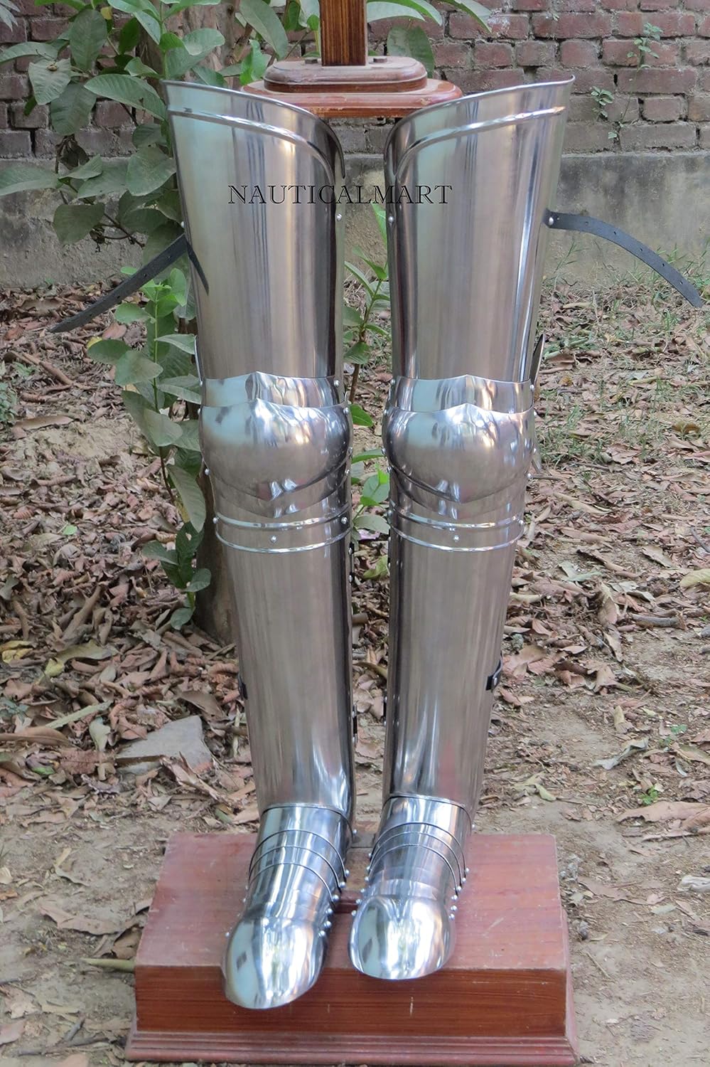 NauticalMart German Full Leg Armour Medieval Steel Protection Halloween Armor Costume