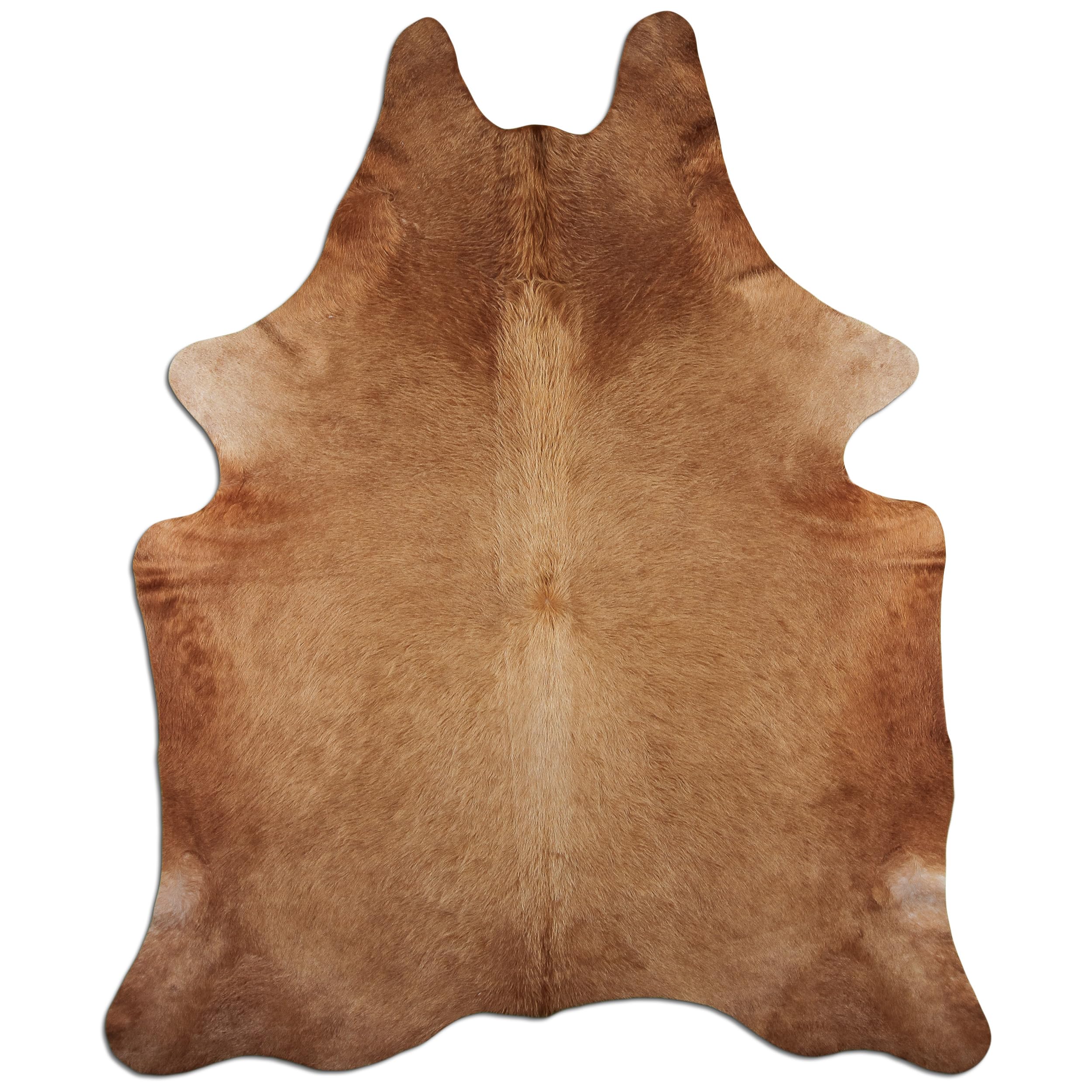 Tapis en peau de vache de qualité supérieure - Caramel - Produit naturel unique en provenance d'Amérique du Sud - Peau de b uf - Peau de vache véritable