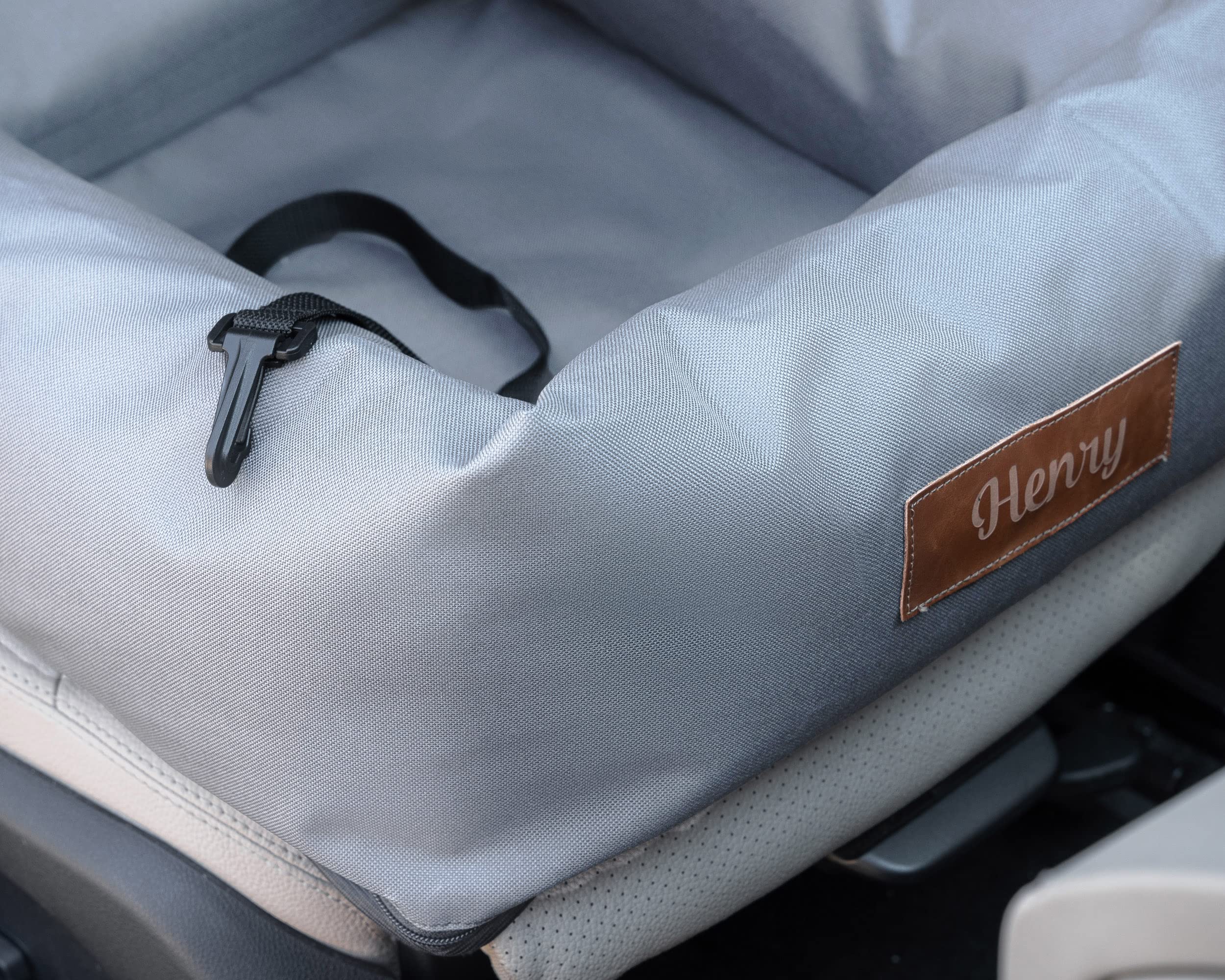 Hundeautositz klein personalisiert, Hundesitz Auto mit Leine für Rückbank, 2in1 Hundebett Auto und Transporter für kleine Hunde und Katzen