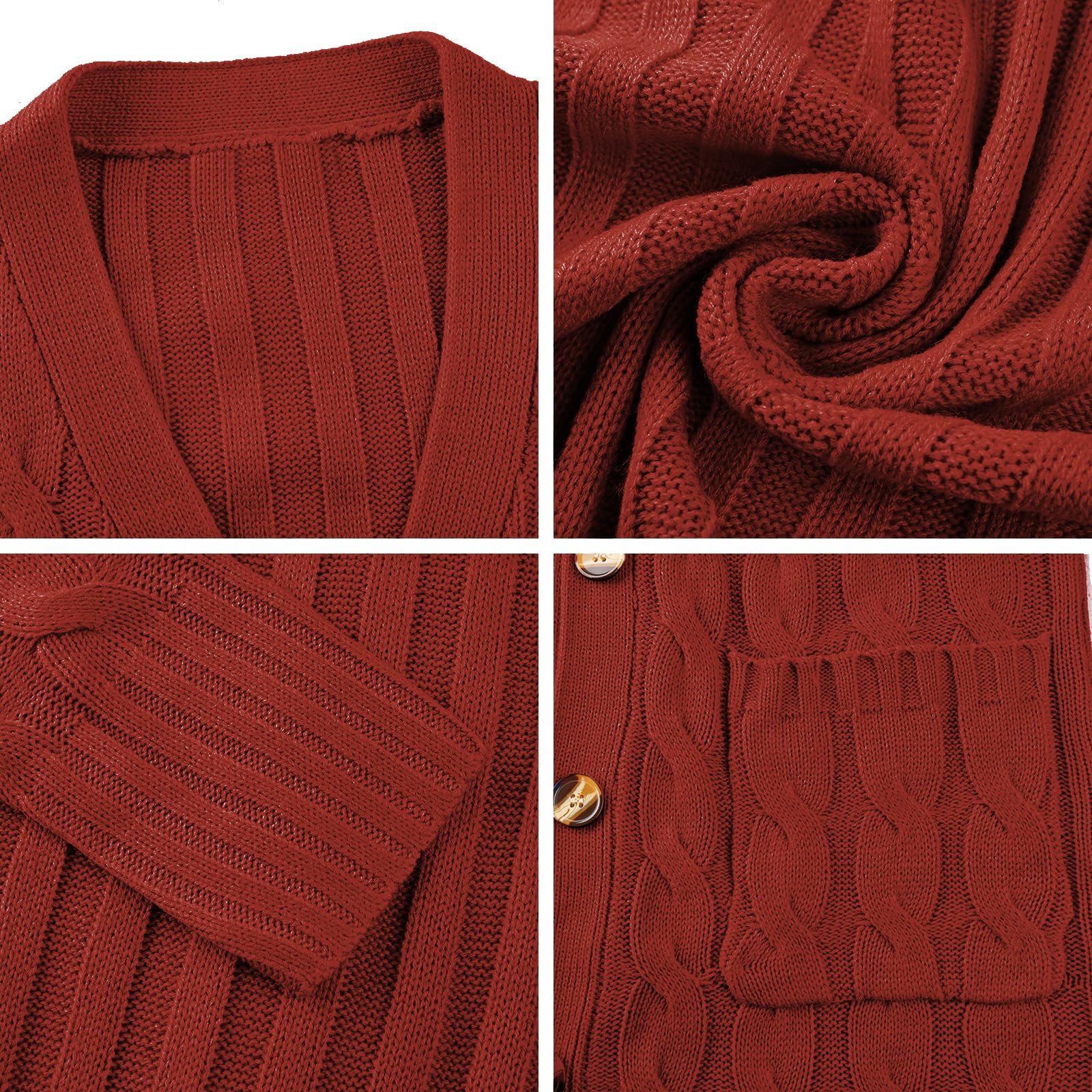 Aottori Gilet Long Femme Manches Longues Coupe Longue Automne Hiver Ouvert | Maille longue, devant ouvert avec manches longues, coupe longue, adapté au quotidien bureau ou voyage, pendant les loisirs