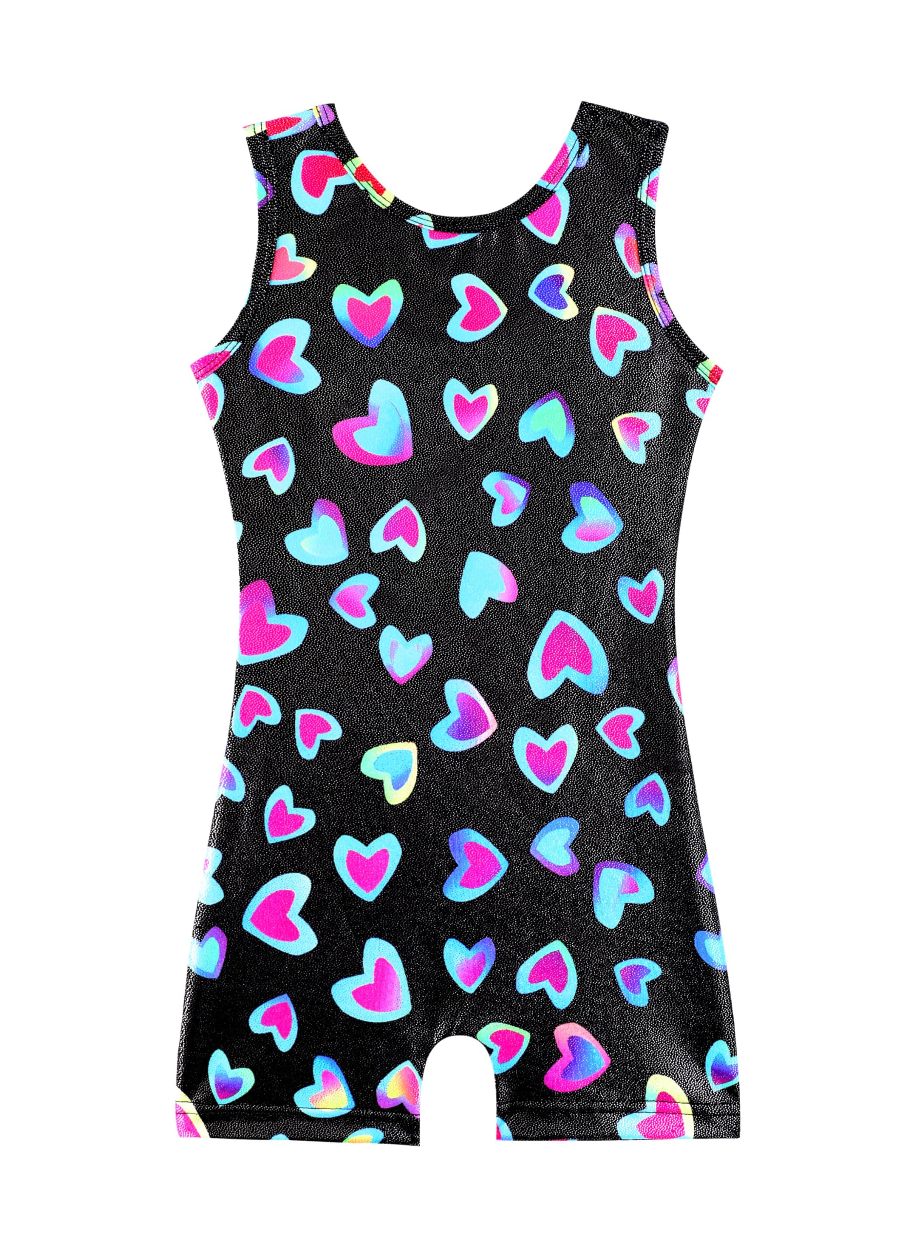 HOZIY Gymnastics Leotards for Girls with Shorts Toddlers Biketards Rainbow Unicorn Dinosaur Mermaid Leopard Flower Galaxy