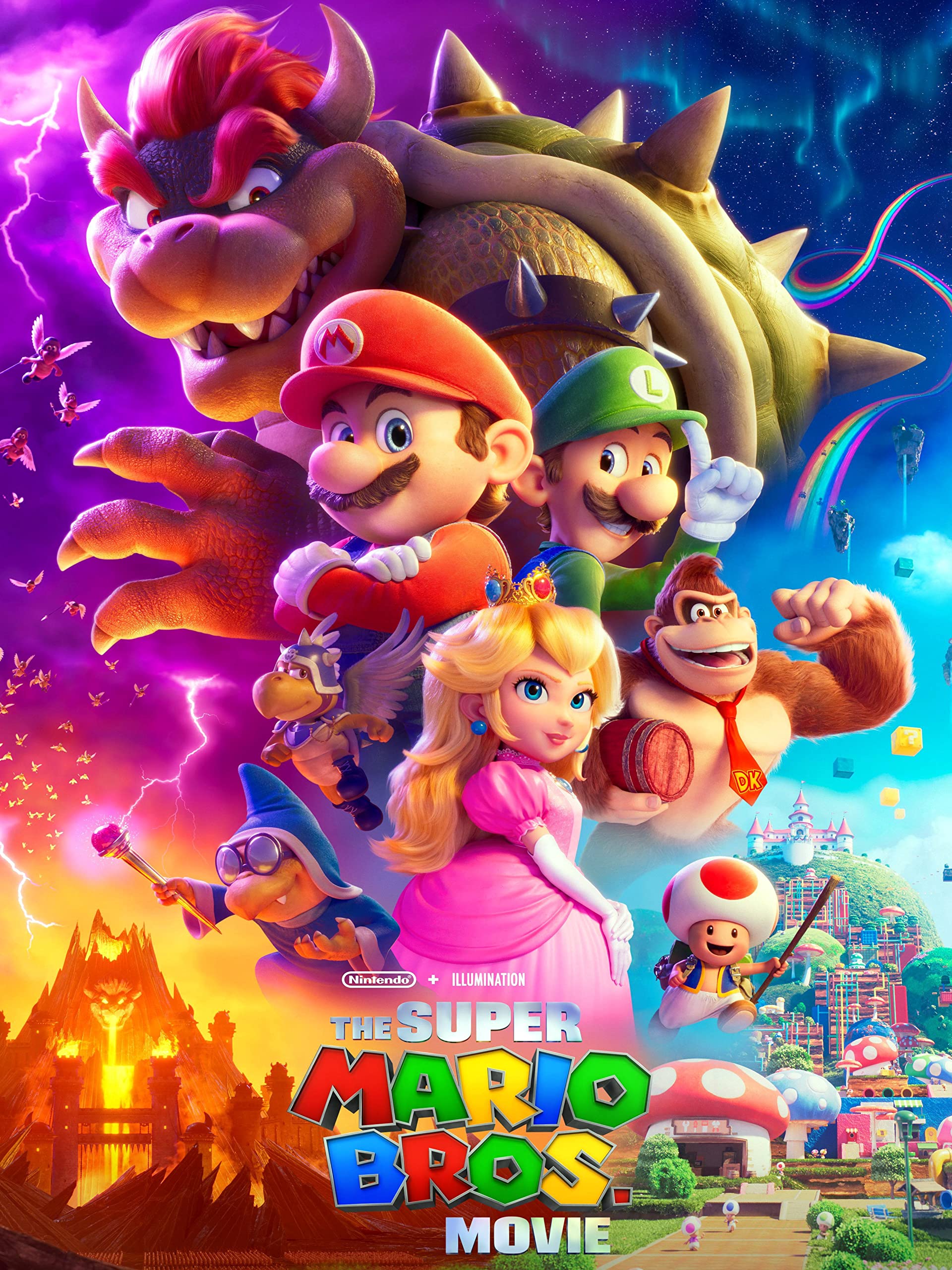 Poster Super Mario Run con appendi poster a stecche magnetiche fai da te, 61x91,5 cm