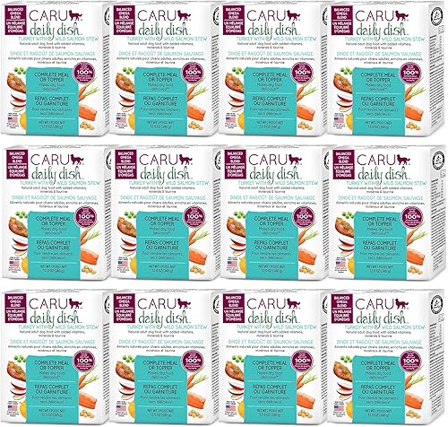 Miniatura 7 de Caru Plato diario de carne de res con estofado de pollo, alimento húmedo natural para perros adultos con vitaminas y minerales añadidos,