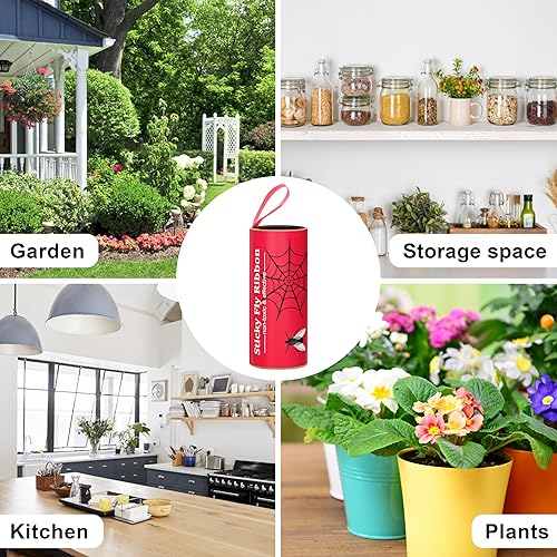Stingmon 40 Pack Sticky Fly Trap Indoor, Fly Traps Outdoor Hanging, Fruit Fly Trap, Fly Strips Fly Tape Fly Killer Fly Catcher Fly Paper Fly Ribbon, Flying Insect Trap for Bug, Gnat, Insect, Mosquito(A5)