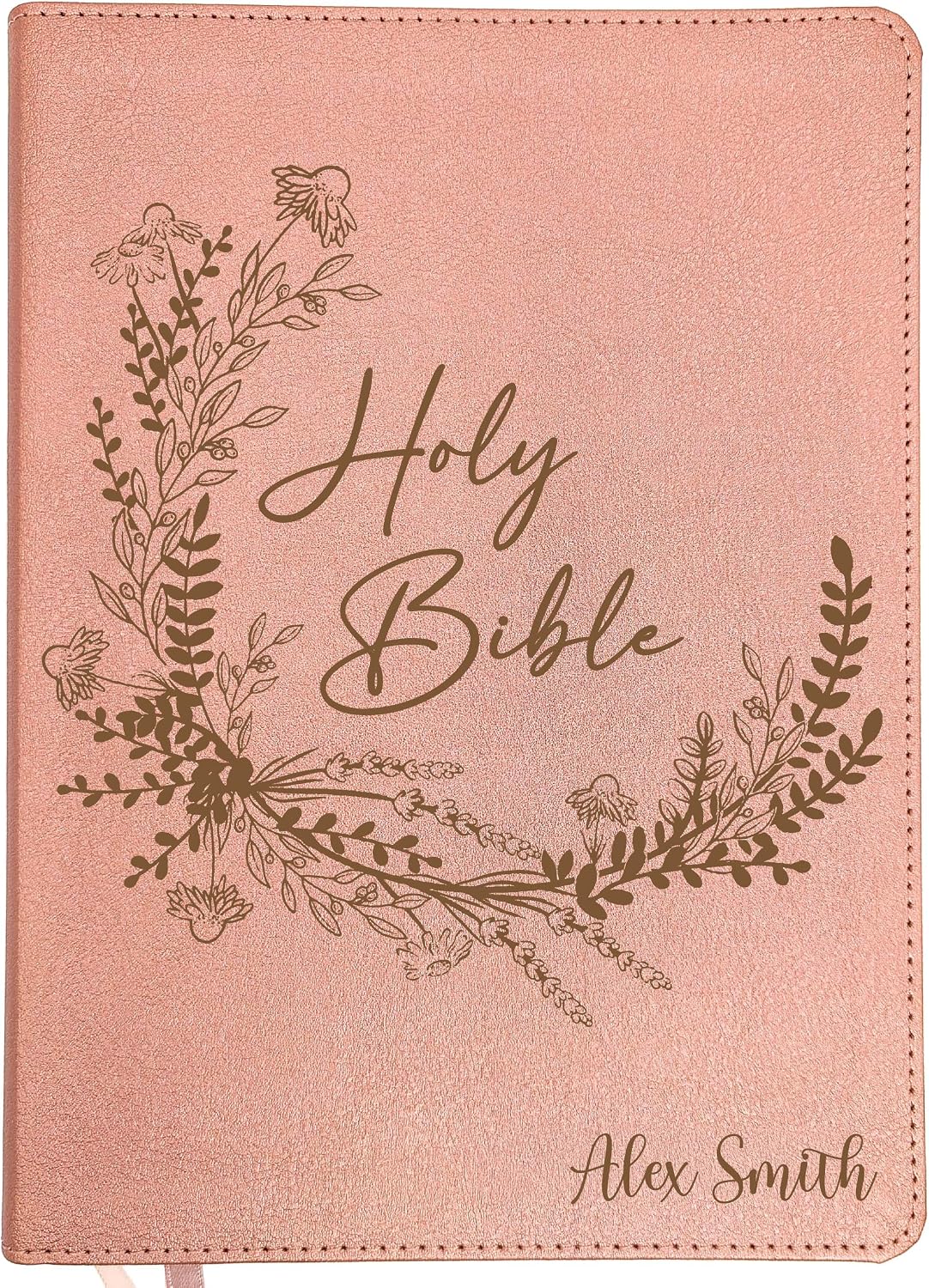 Personalized CSB Journaling Bible | Rose Gold | Custom Engraved Name | Christian Gift for Women