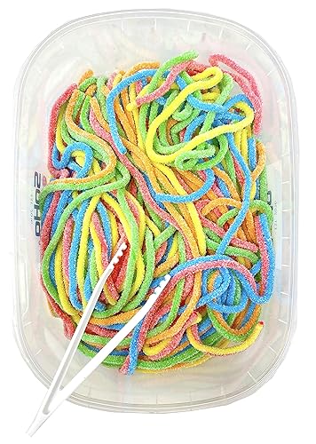 Vista 3 de Soho Sweet Caramelos de espagueti agrios sin OMG, espaguetis ácidos, cuerdas de regaliz ácido, caramelo agrio, caramelo a granel, caramelo halal