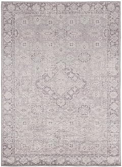 Linon Home Decor Products Honora Edisto Ivory Thistle 33 x 5 Flat No Pile Accent Rug