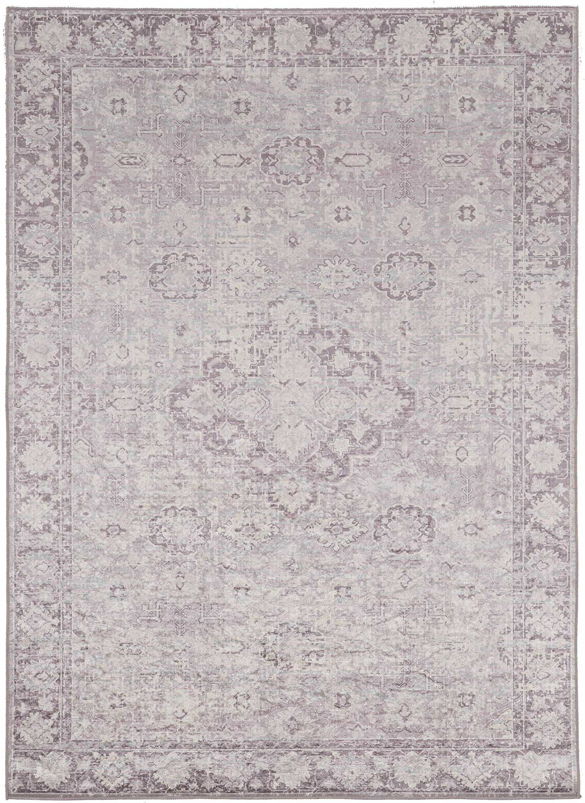 Linon Home Decor Products Honora Edisto Ivory Thistle 33 x 5 Flat No Pile Accent Rug