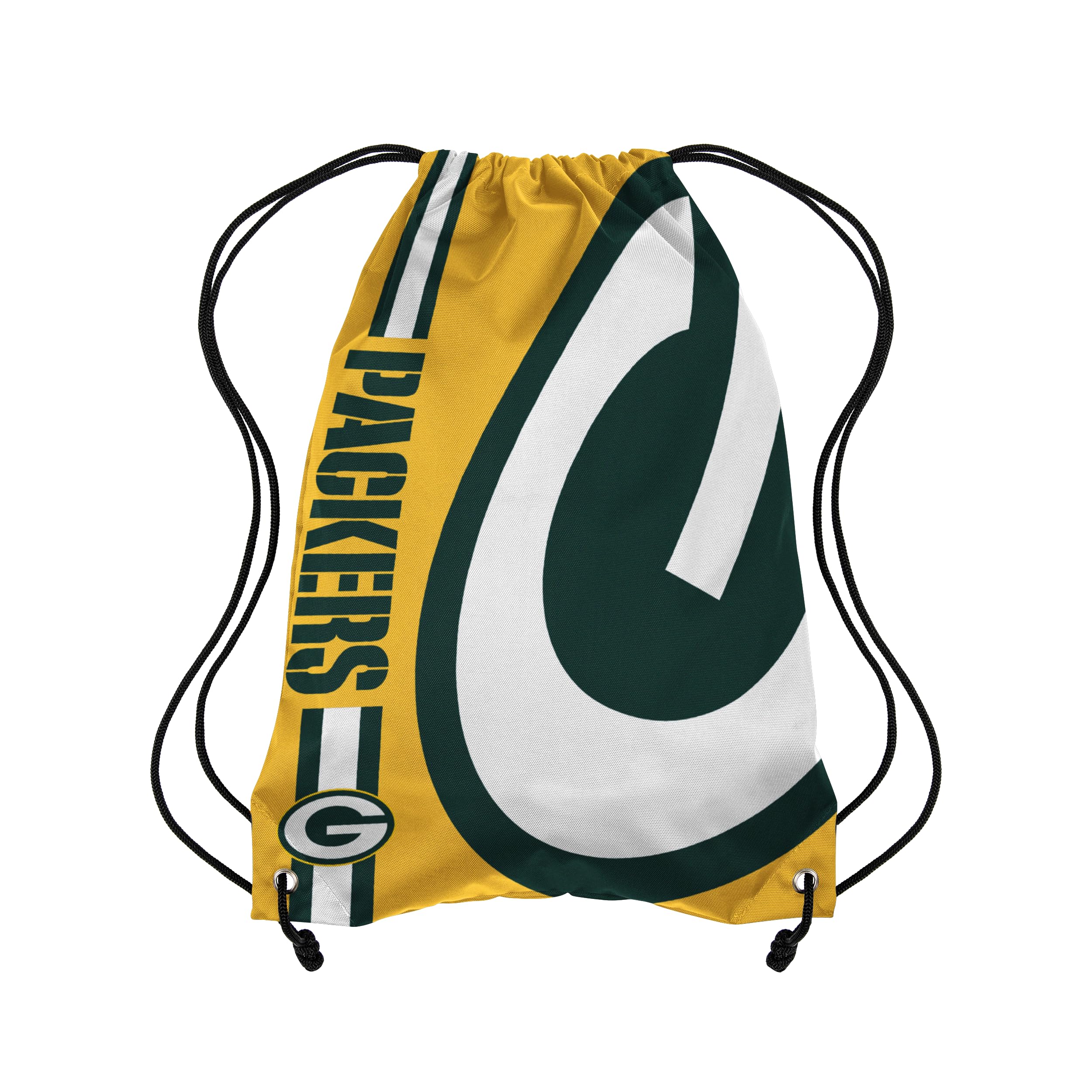 FOCO Green Bay Packers NFL Alternate Color Big Logo Drawstring Backpack - Yellow