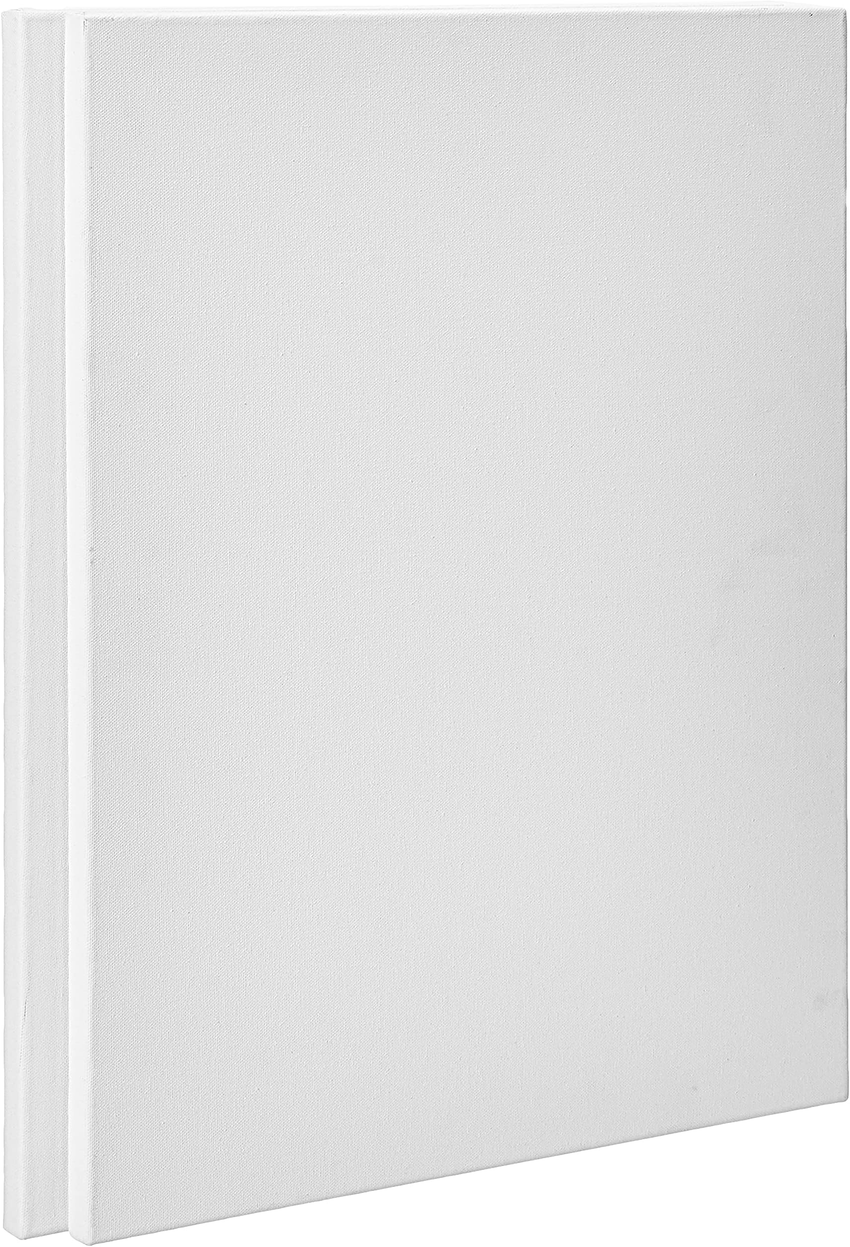 Amazon Brand - Solimo Medium Grain Cotton Stretched Canvas with Wooden Frame, 18 x 24 inch, Set of 1
