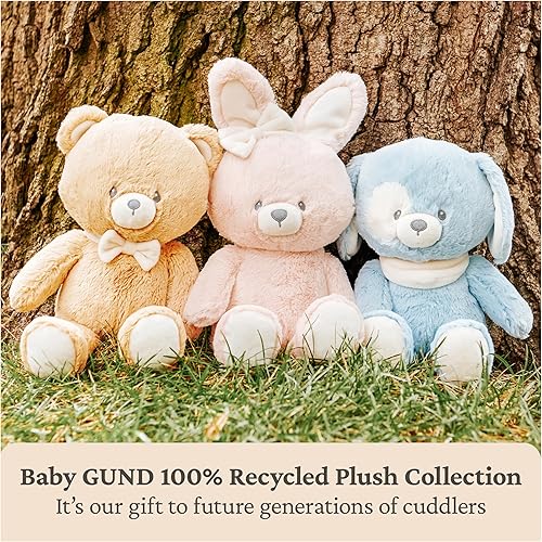 Vista 7 de GUND Oso de peluche sostenible para bebé, animal de peluche hecho de materiales reciclados, regalo para bebés y recién nacidos, marrón, 13 pulgadas