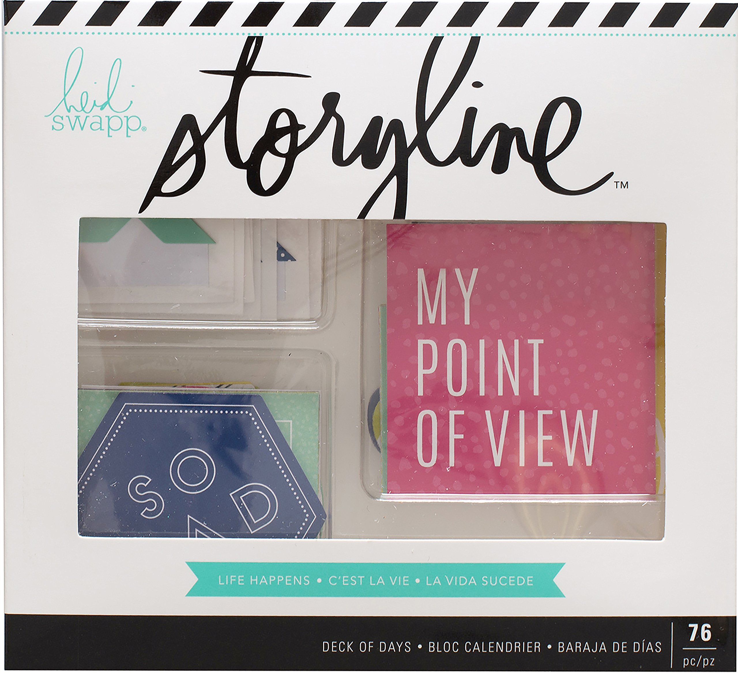 Heidi Swapp 313673 Deck of Days Storyline-Life Happens (76 Piece), Multicolor