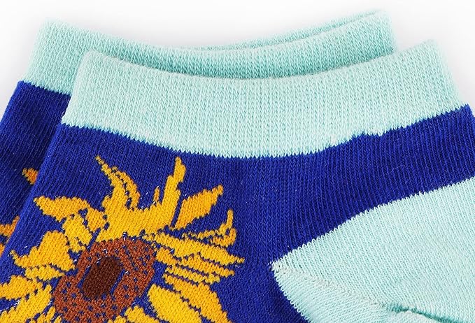 Calcetines Tobilleros de Algodón para Mujer Jeasona Multicolor miniatura 5