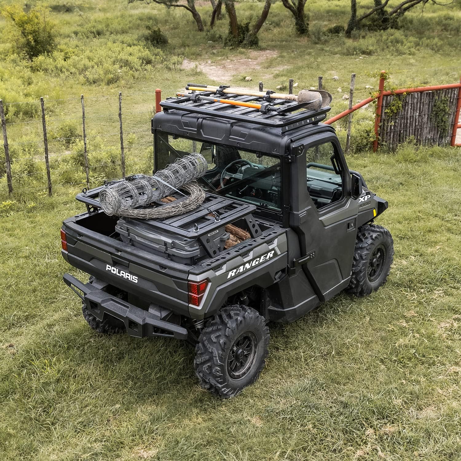 Polaris Off Road Rhino-Rack Rear Bed & 3-Seat Roof Rack - 2889236