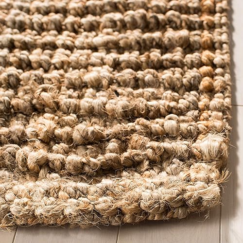 Vista 165 de SAFAVIEH Colección Natural Fiber NF447A - Tapete de pasillo, yute texturizado grueso tejido a mano de 0.75 pulgadas de grosor, ideal para zonas