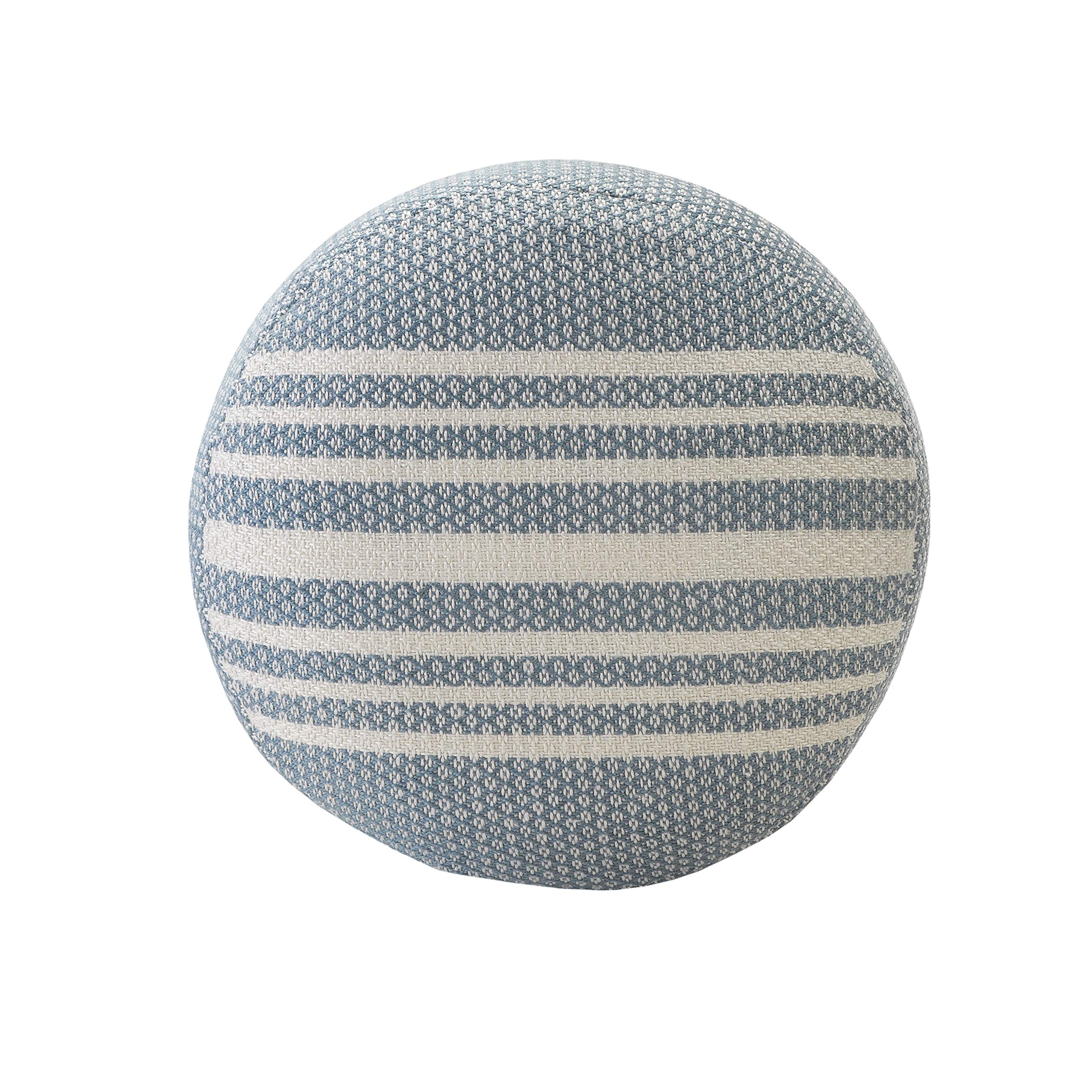 LR Home Simple Stripe Indoor Outdoor Pouf
