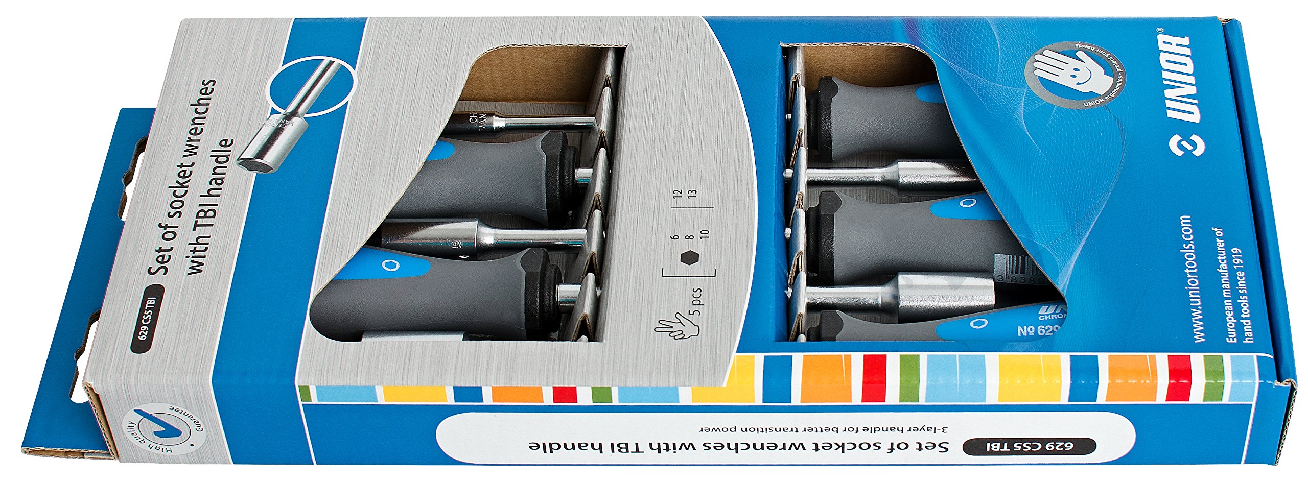 Juego destornilladores vaso TBI UNIOR serie 629CS5TBI en caja