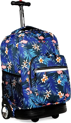 Miniatura 2 de J World New York Mochila rodante Sunrise. Bolsa con ruedas, Nuevo Flamingo, 18", Mochila con ruedas Sunrise. Bolsa de ruedas con ruedas