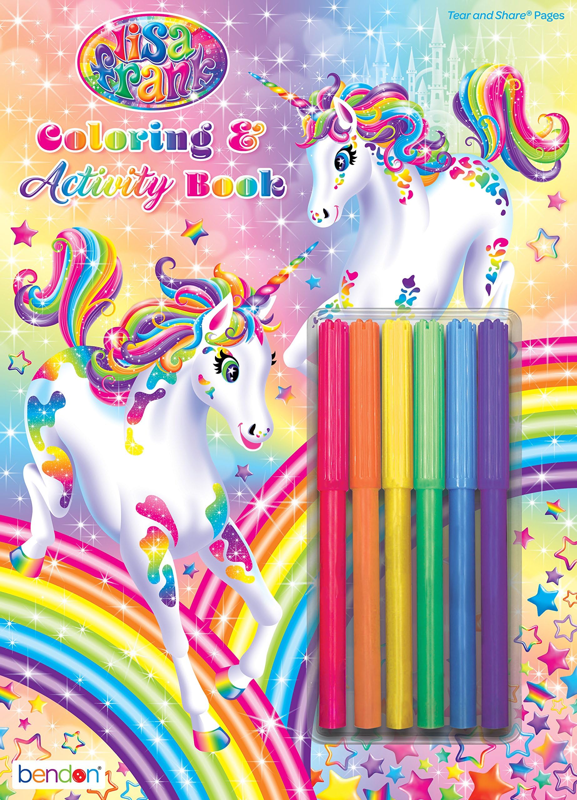Lisa Frank Peggable Coloring and Activity Book with Markers