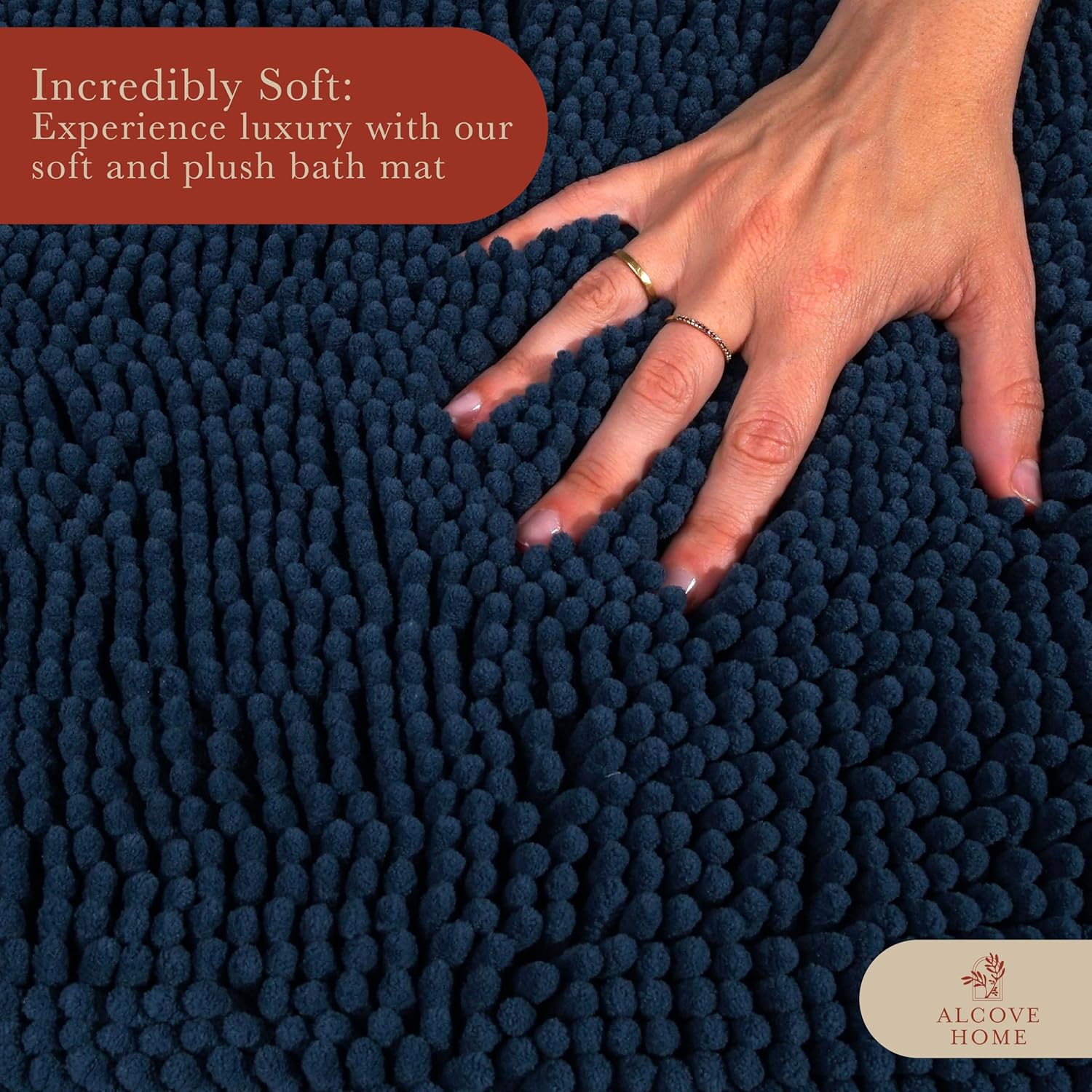 Highly Absorbent Bath Rug & Other Measurements - Elegant Gray Color Bathtub Mat, Machine Washable, Non-Slip & Ideal for Your Bathroom Floors, Bathtubs & Showers