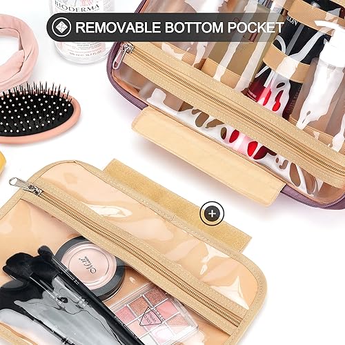 Miniatura 4 de Neceser colgante de viaje para mujeres y hombres, con 6 fundas de silicona a prueba de fugas, accesorios de maquillaje impermeables, esenciales