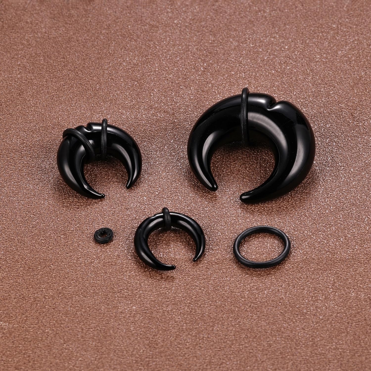 Septum Glass Ear Stretching Kit 4mm-16mm | Buffalo Pincher Tapers, Gradual Sizing, Hypoallergenic Smooth Glass Gauges, For Daily Wear & Fresh Stretching