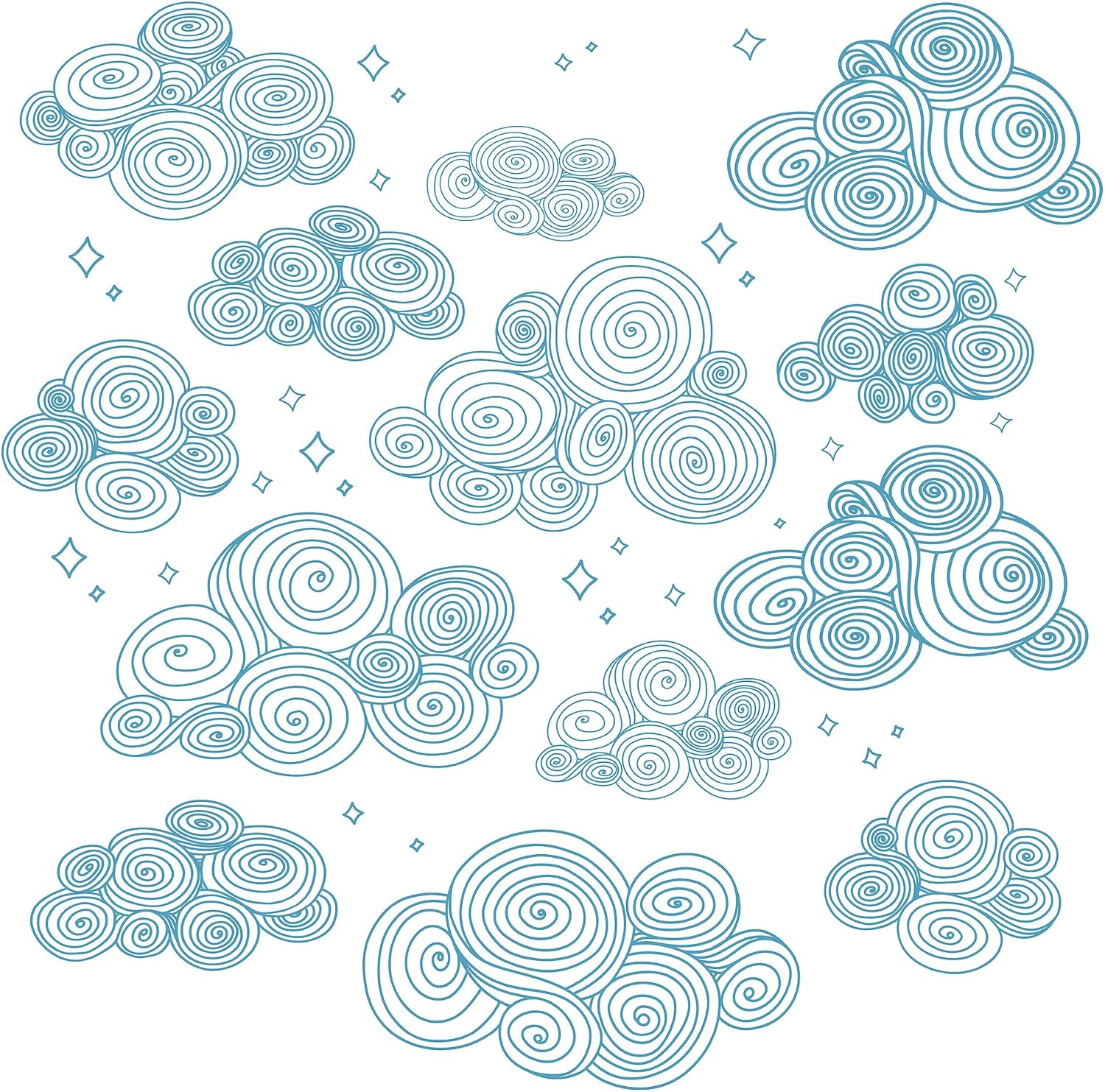Wall Pops DWPK4487 Wall Art Kits, Blue