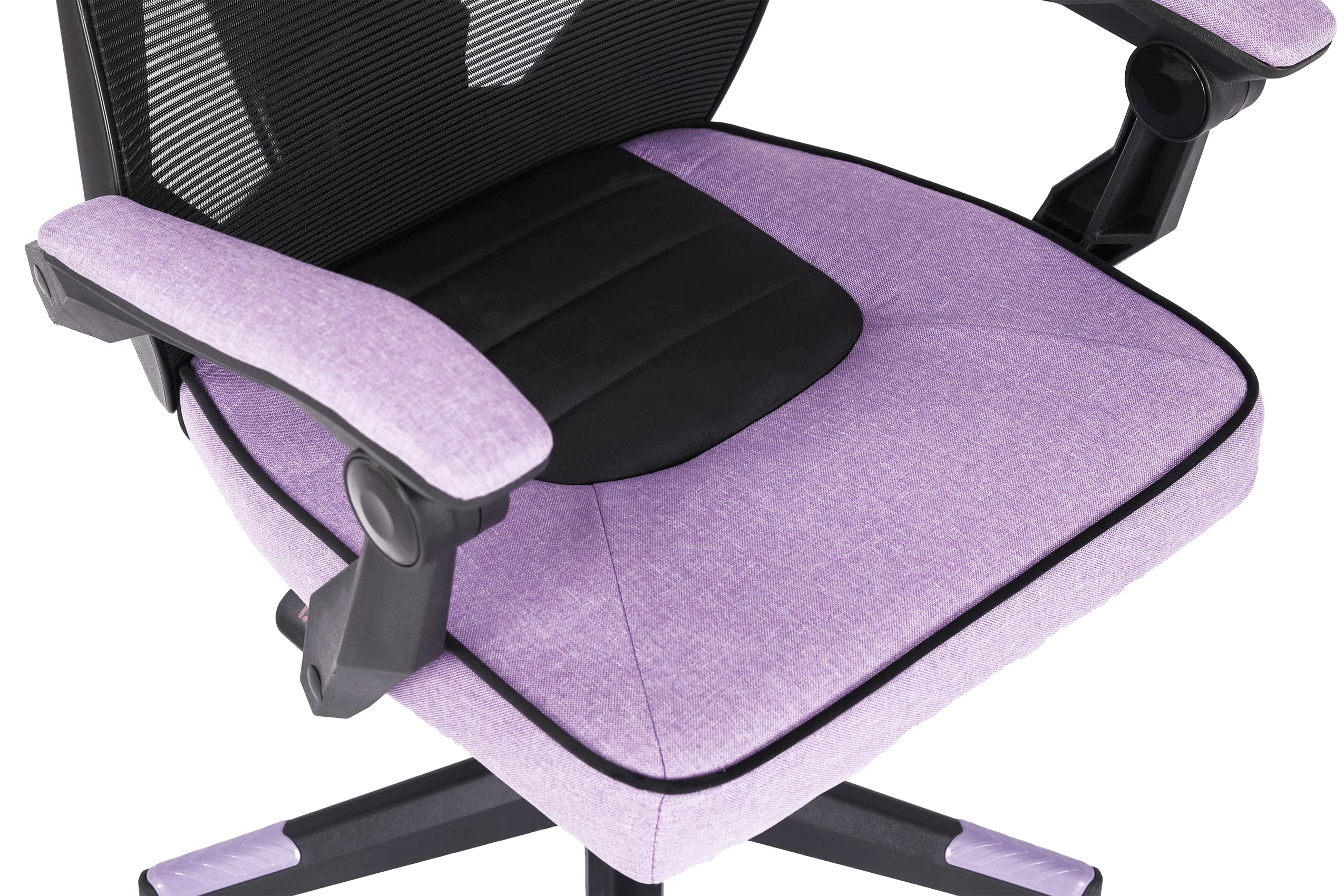 NEWSKILL Eros Silla Gaming ergonómica con Respaldo de Malla, Asiento Acolchado y Base metálica - Color Morado