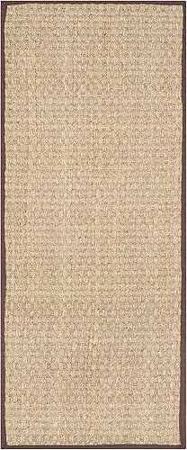 Vista 370 de SAFAVIEH Natural Fiber NF114A - Alfombra de hierba marina, tejido de canasta, con borde, para zonas de alto tráfico, sala de estar, dormitorio, 2