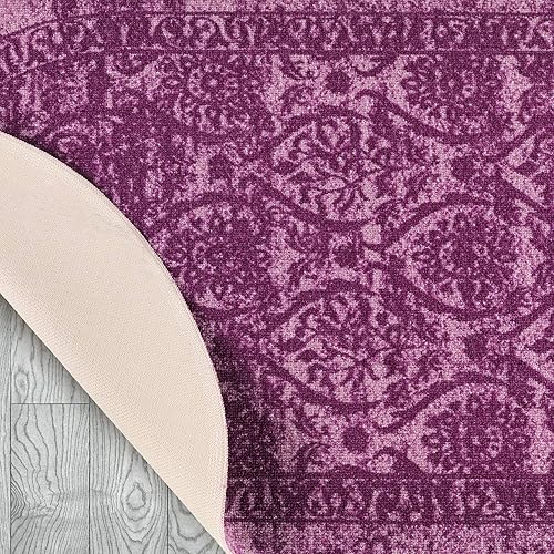 Miniatura 126 de Antep Rugs - Alfombras antideslizantes (antideslizante) 5 x 7 con parte trasera de goma floral geométrica de bajo perfil para interiores