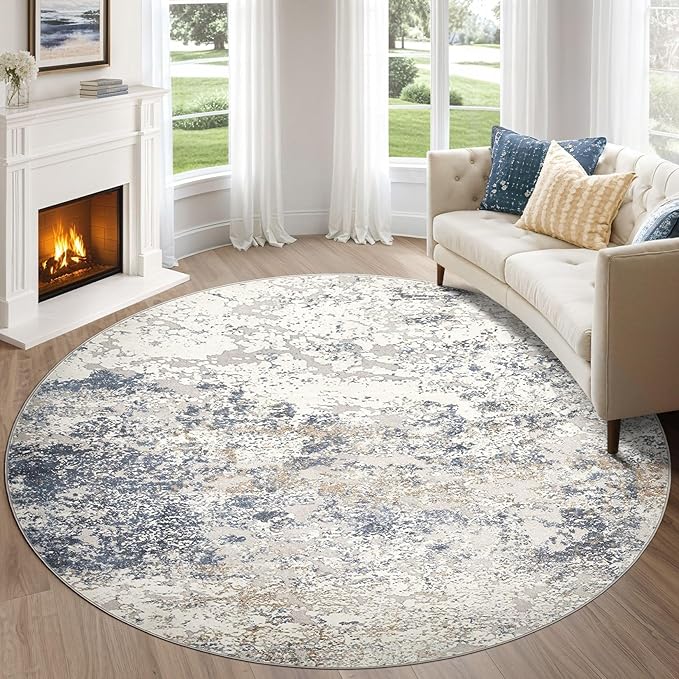 Amazon.com: DMOYEST 6ft Round Area Rug Living Room Rugs - 6x6 Washable ...