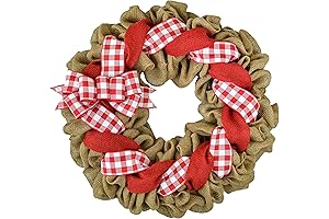Red Buffalo Plaid Wreath for Festive Doorway Charm