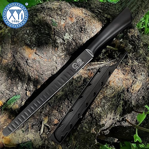 Miniatura 7 de XYJ Auténtico desde 1986, cuchillo de chef de cocina con protector de cuchillos, barra afiladora, cuchillos de verduras, cuchillos de carnicero de