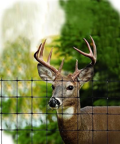 Tenax 2A120378 Valla económica de control de ciervos, 7.5 pies x 330 pies, color negro
