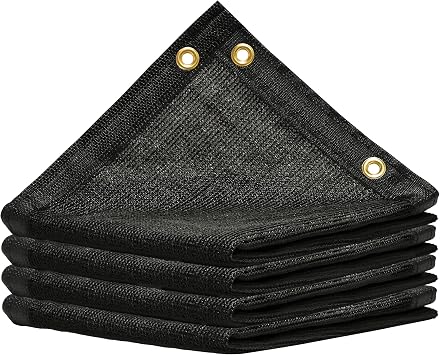 ShadeMart 90% Shade Cloth, Black 4 x 10 Outdoor Dog Shade Tarp, Shade Cover with Upgrade Grommets and Zip Ties, Sunblock Net for Garden Carport Chicken Coop Dog, We Custom Size