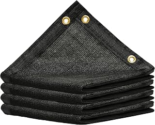 ShadeMart 90% Shade Cloth, Black 4' x 10' Outdoor Dog Shade Tarp, Shade Cover with Upgrade Grommets and Zip Ties, Sunblock Net for Garden Carport Chicken Coop Dog, We Custom Size