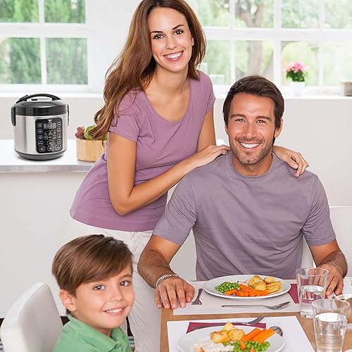 Miniatura 7 de Moss  Stone Multicocina eléctrica - Olla de arroz digital pequeña de 4 a 8 tazas 10 ajustes preprogramados arroz integral y blanco vaporizador de