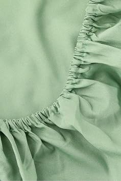 Rivaİstanbul Green Cotton Single Elastic Sheet 100x200