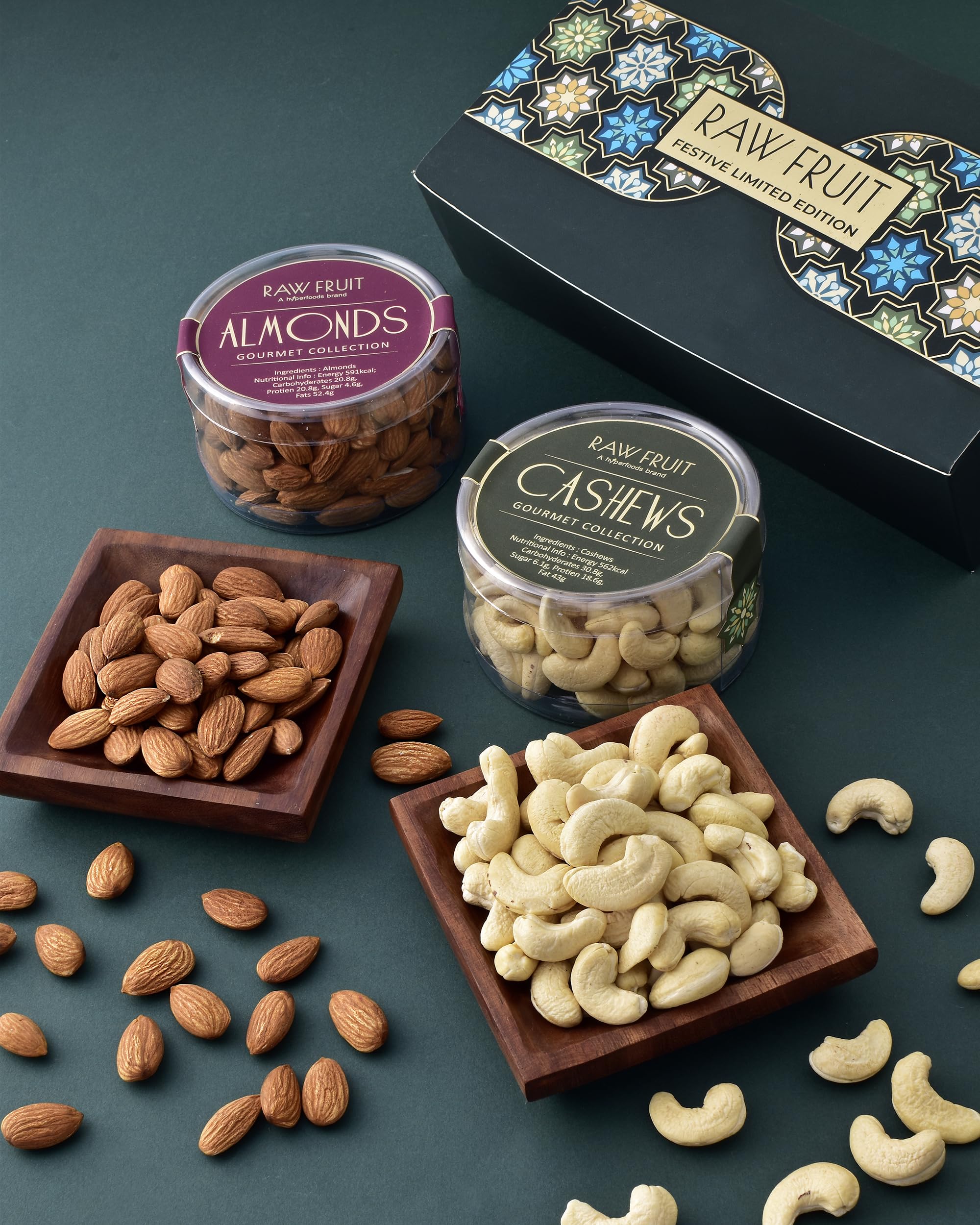HyperFoods® Rakhi Gift For Brother with Dryfruits Cashews Almonds 250 Grams Dry Fruits Gift Pack Trinity Rakhi Set of 3 with Roli & Rice 3