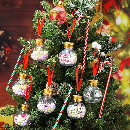 Miniatura 2 de 12 bolas de alcohol de Navidad, adornos de árbol de alcohol rellenables de Navidad, bolas de Navidad transparentes, bolas de alcohol, adornos de