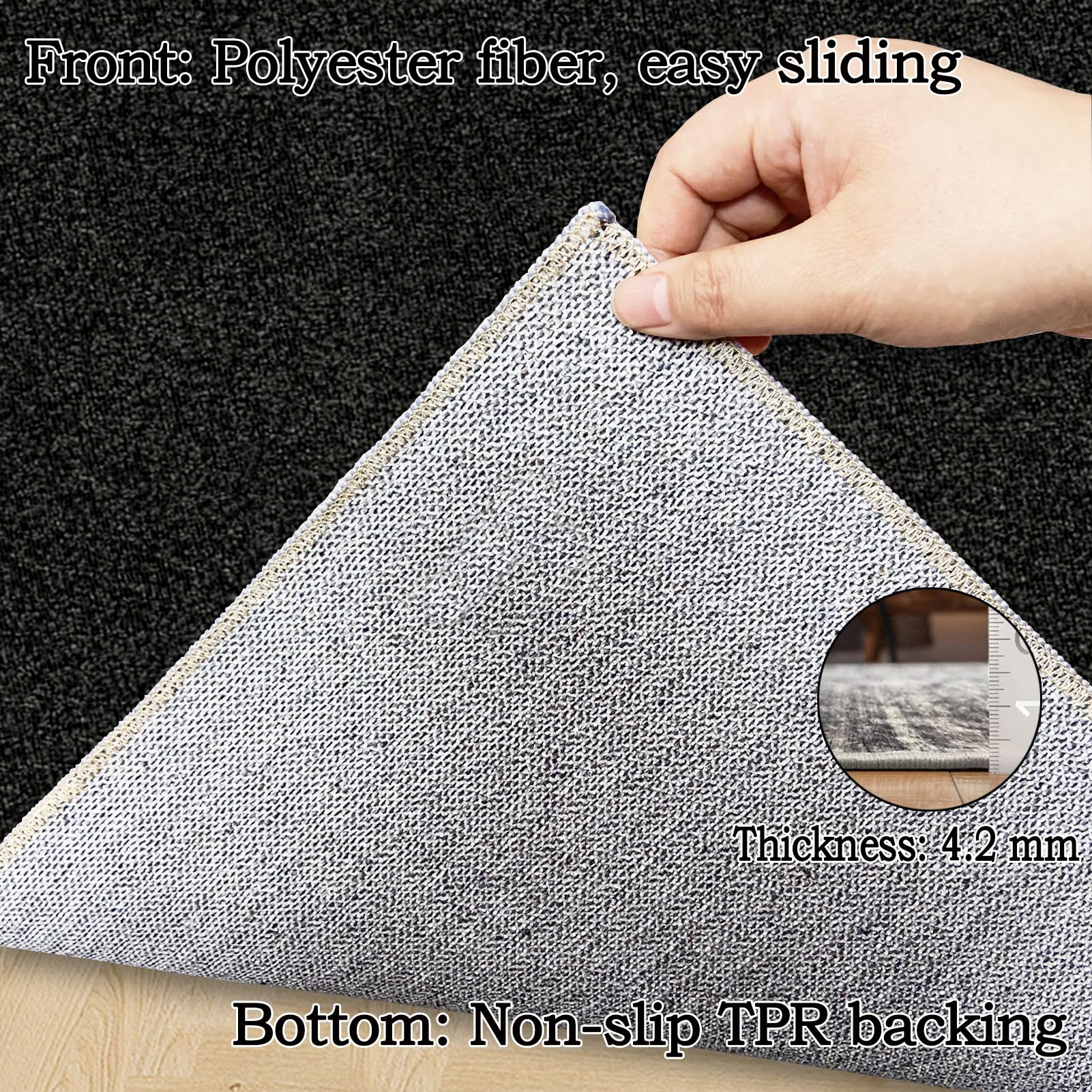 Tapis Protection de Sol Chaise Bureau Tapis Chaise de Bureau Gaming Antidérapant Tapis de Sol pour Chaise Gamer Ordinateur Silencieux Chairmat Tapis Chaise Gaming 150 x 180 cm
