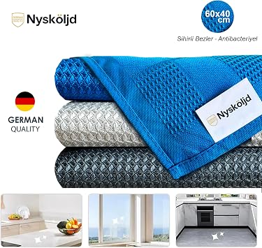 Cleaning Cloth Microfiber | Glass Cloth | No Traces Magic Cloths | 3 Pieces 40x60 Cm