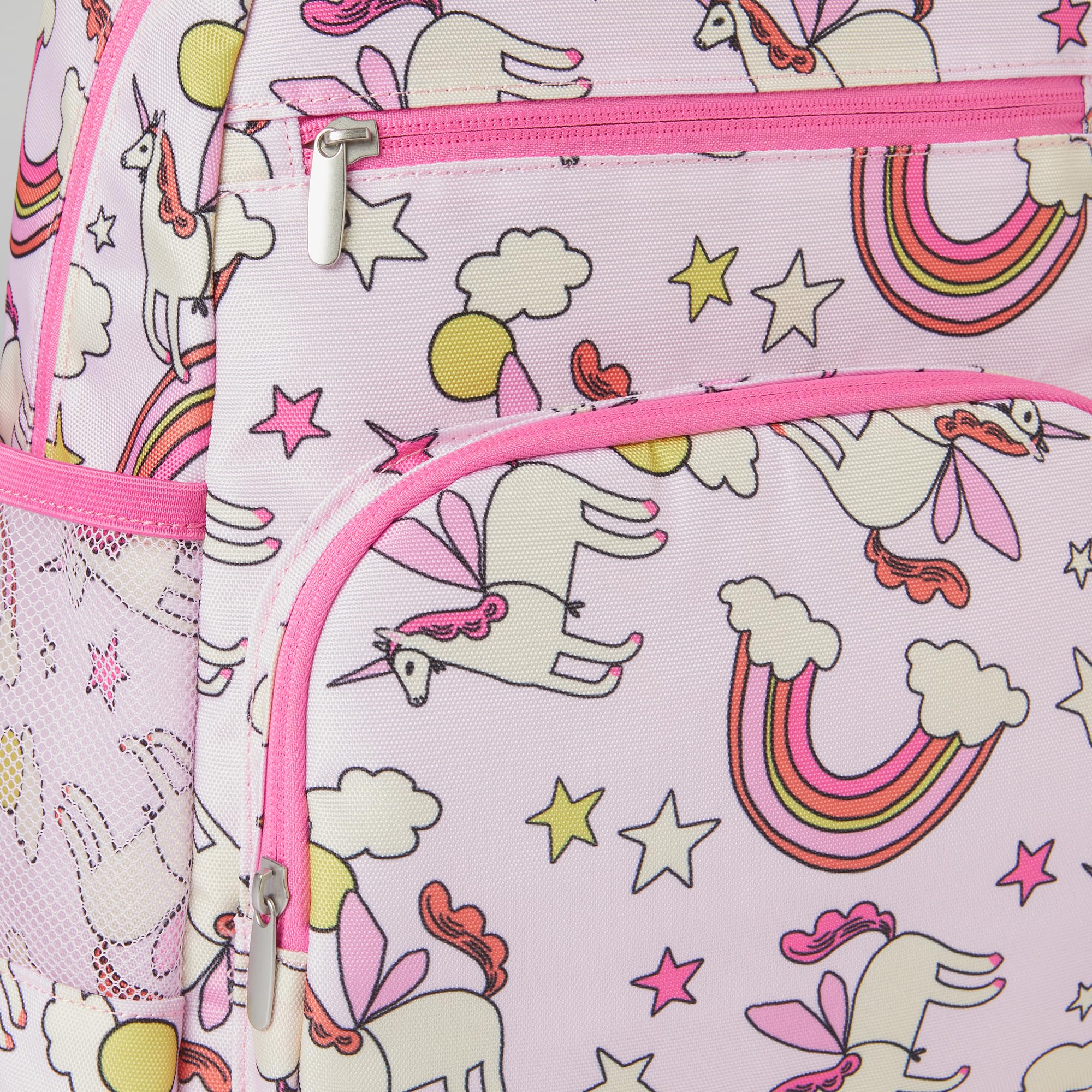Amazon Essentials, Zaino Scolastico per Bambini con Più Tasche Portaoggetti - Zaino Resistente agli Strappi Per Libri e Materiale Scolastico - Borsa per la Scuola Per Bambini - Rosa