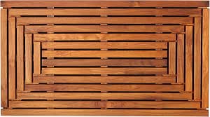 Bare Decor Giza Shower, Spa, Door Mat in Solid Teak Wood, 36