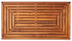 Bare Decor Giza Shower, Spa, Door Mat in Solid Teak Wood, 36