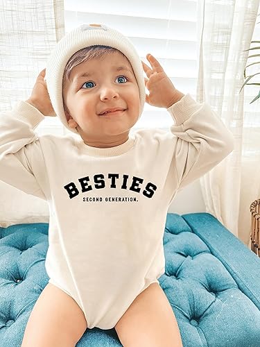 Miniatura 4 de Camisa con estampado de letras de segunda generación para bebé, niña, niño, camiseta con estampado de letras para mejor amiga, camiseta para mamá y