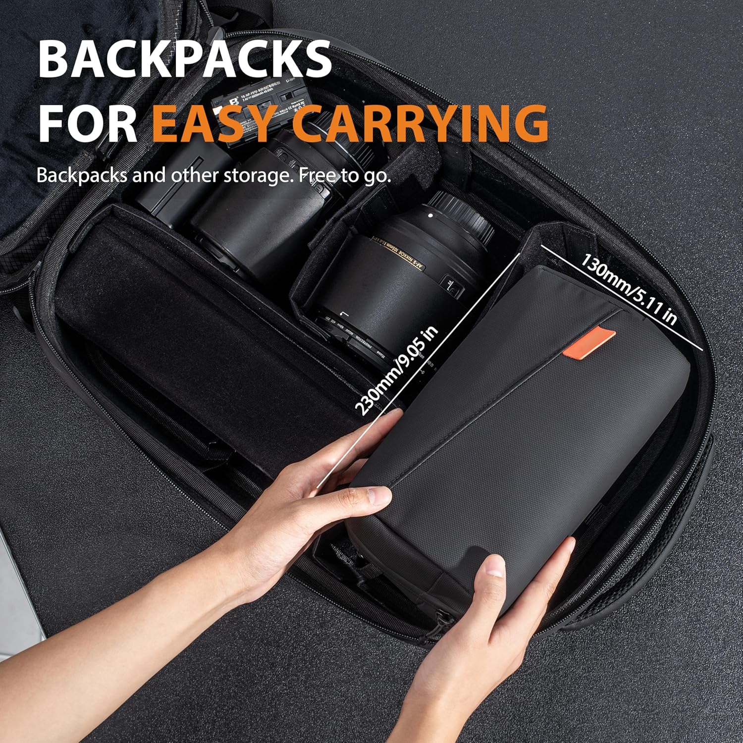 Tomat Osmo Pocket 3 Carry Bag for DJI Osmo Pocket 3/ Osmo Mobile 7P /SEAccessories, Portable Travel Large Case Waterproof Multilayer All in One Storage Bag for Insta360 Flow Pro 2 - Image 7