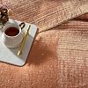 CROWN Ziggy Patterned 100% Cotton Cotton Blanket, Tan, Double