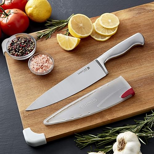 Miniatura 2 de Sabatier Cuchillo de rebanar de acero inoxidable forjado con cubierta de hoja autoafiladora Edgekeeper, cuchillo de cocina de acero inoxidable de