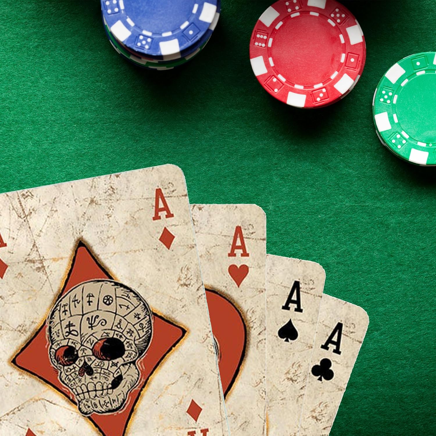 Rivers Edge Products Playing Cards - 1 Themed Deck of Cards - Unique Standard Playing Card for Poker, Gambling Games, Blackjack, Euchre, Canasta - Giftable Novelty Casino Cards -